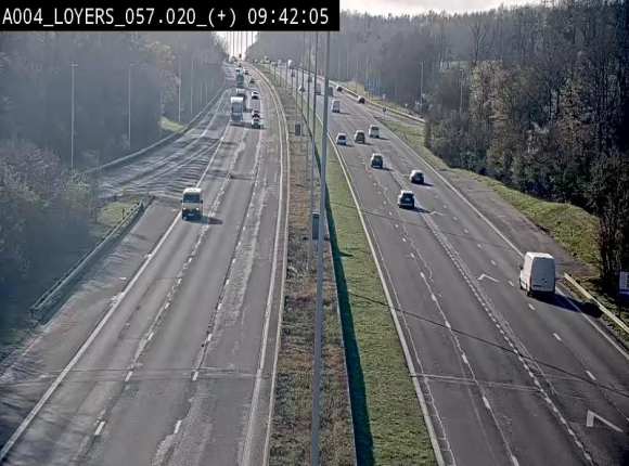 Webcam dans la montée de Loyers sur l'E411, après le viaduc de Beez en venant de Namur et en direction du Luxembourg