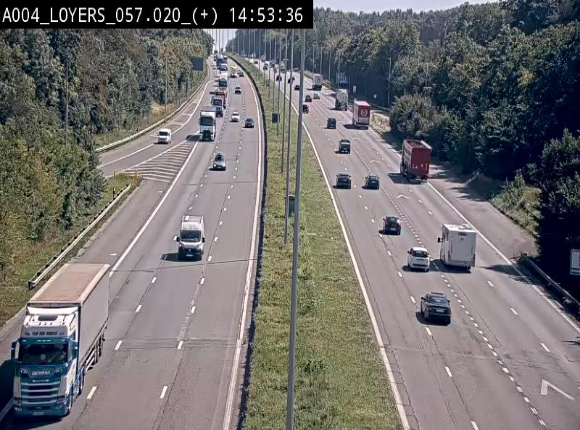 <h2>Webcam dans la montée de Loyers sur l'E411, après le viaduc de Beez en venant de Namur et en direction du Luxembourg</h2>