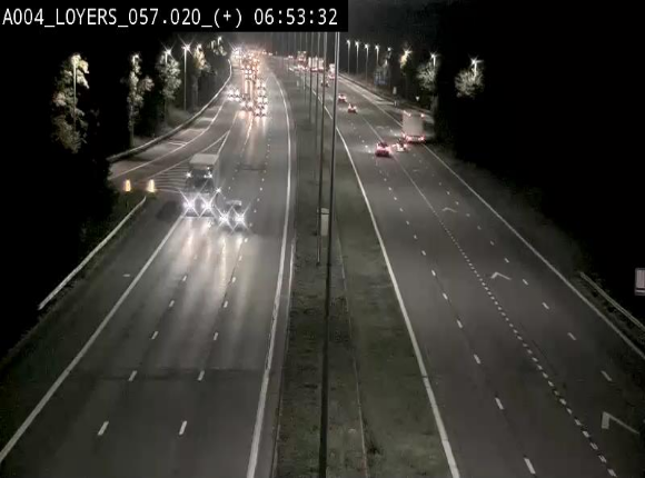 Webcam dans la montée de Loyers sur l'E411, après le viaduc de Beez en venant de Namur et en direction du Luxembourg