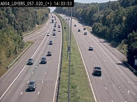 <h2>Webcam dans la montée de Loyers sur l'E411, après le viaduc de Beez en venant de Namur et en direction du Luxembourg</h2>