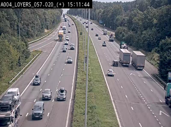 <h2>Webcam dans la montée de Loyers sur l'E411, après le viaduc de Beez en venant de Namur et en direction du Luxembourg</h2>