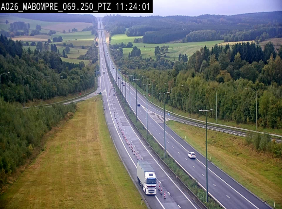 <h2>Webcam E25 (A26) à Mabompré. Vue orientée vers Liège</h2>