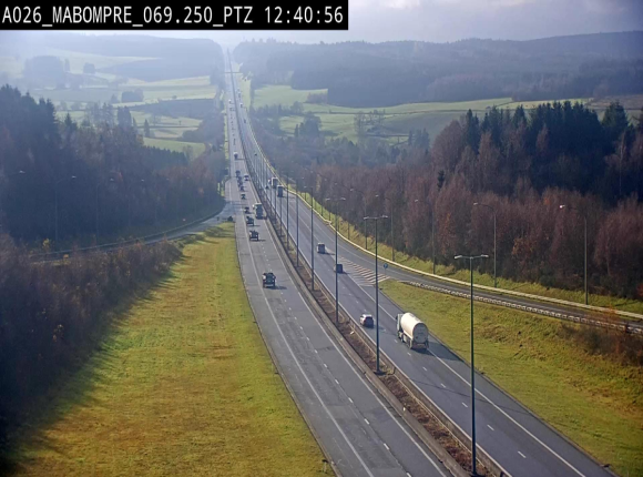 Webcam E25 (A26) à Mabompré. Vue orientée vers Liège