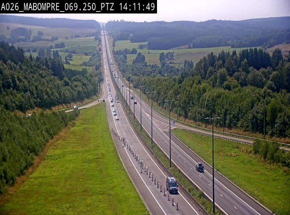 <h2>Webcam E25 (A26) à Mabompré. Vue orientée vers Liège</h2>