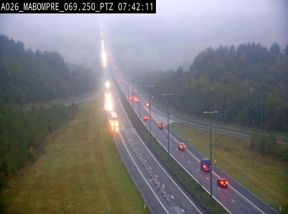 <h2>Webcam E25 (A26) à Mabompré. Vue orientée vers Liège</h2>