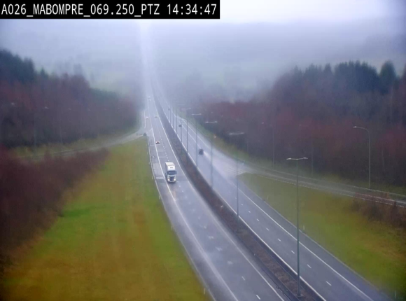 Webcam E25 (A26) à Mabompré. Vue orientée vers Liège