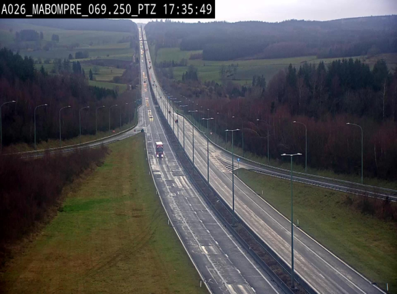Webcam E25 (A26) à Mabompré. Vue orientée vers Liège