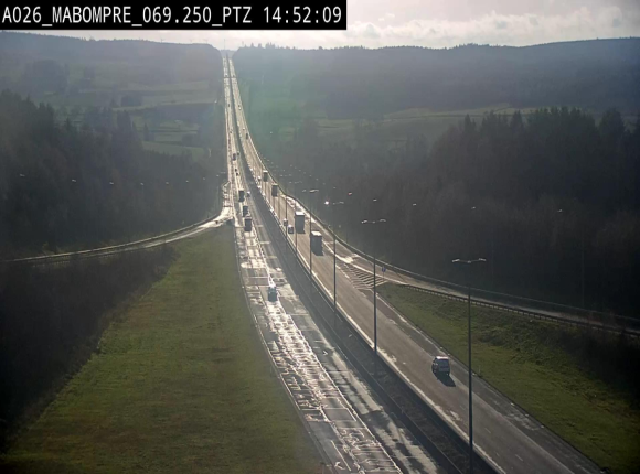Webcam E25 (A26) à Mabompré. Vue orientée vers Liège