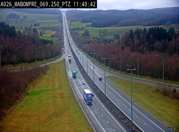 <h2>Webcam E25 (A26) à Mabompré. Vue orientée vers Liège</h2>