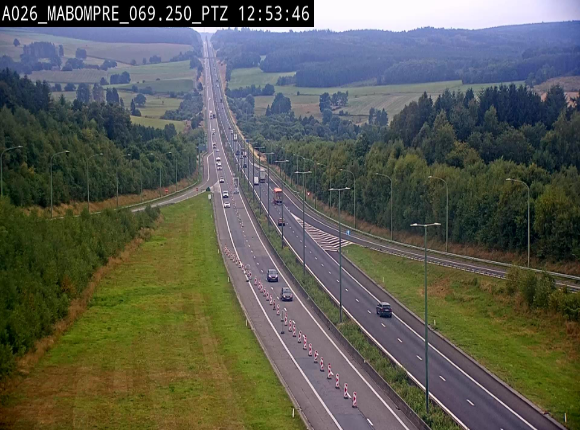 Webcam E25 (A26) à Mabompré. Vue orientée vers Liège
