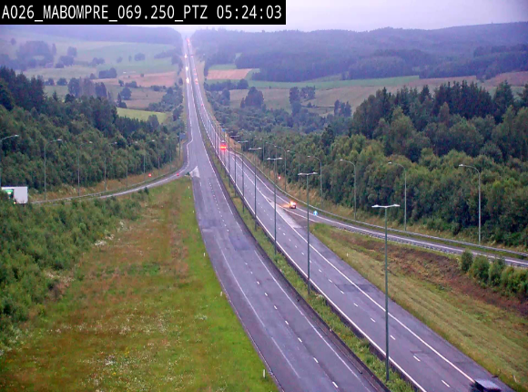 Webcam E25 (A26) à Mabompré. Vue orientée vers Liège