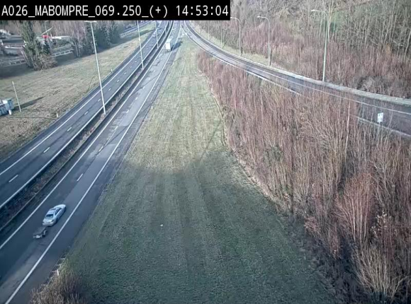 Webcam E25 (A26) à Mabompré. Vue orientée vers le Luxembourg