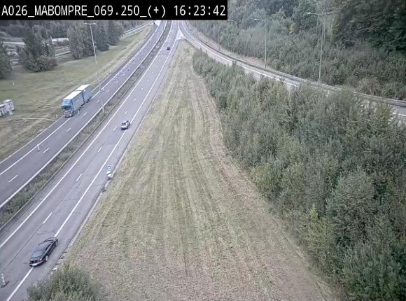 Webcam E25 (A26) à Mabompré. Vue orientée vers le Luxembourg