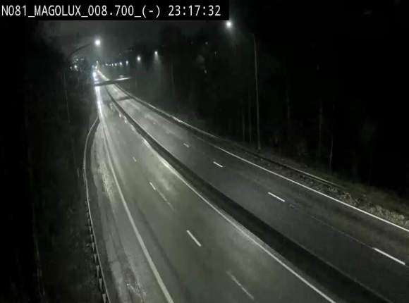 <h2>Webcam sur la N81 (E411) à hauteur de la jonction avec la N883. Vue orientée vers Arlon</h2>