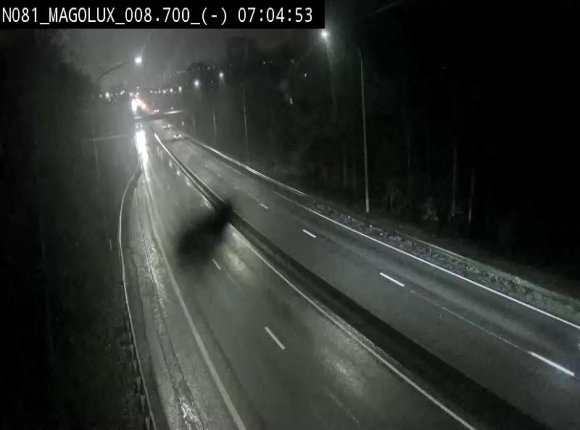 <h2>Webcam sur la N81 (E411) à hauteur de la jonction avec la N883. Vue orientée vers Arlon</h2>