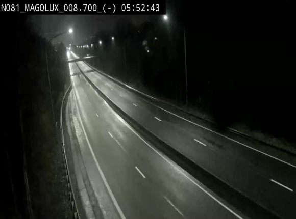 <h2>Webcam sur la N81 (E411) à hauteur de la jonction avec la N883. Vue orientée vers Arlon</h2>