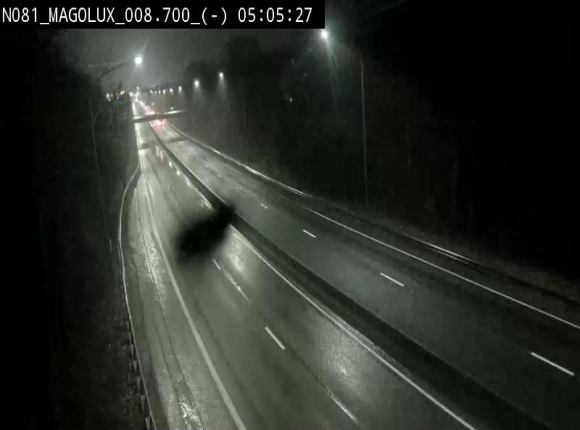 <h2>Webcam sur la N81 (E411) à hauteur de la jonction avec la N883. Vue orientée vers Arlon</h2>