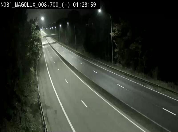 <h2>Webcam sur la N81 (E411) à hauteur de la jonction avec la N883. Vue orientée vers Arlon</h2>