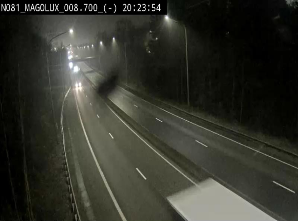 <h2>Webcam sur la N81 (E411) à hauteur de la jonction avec la N883. Vue orientée vers Arlon</h2>