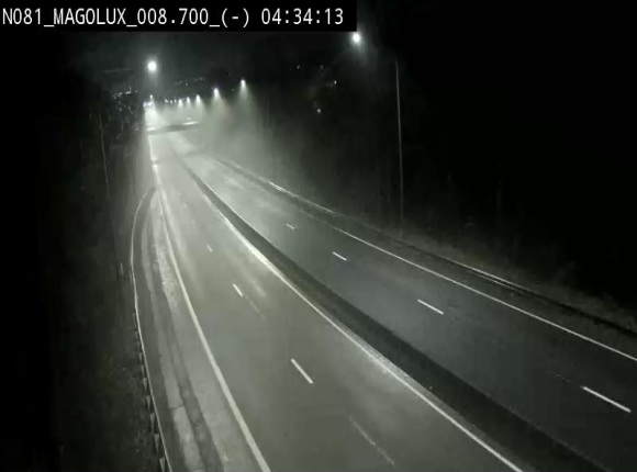 <h2>Webcam sur la N81 (E411) à hauteur de la jonction avec la N883. Vue orientée vers Arlon</h2>