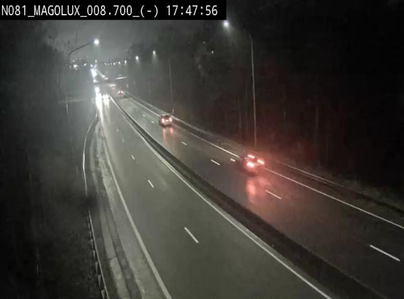 <h2>Webcam sur la N81 (E411) à hauteur de la jonction avec la N883. Vue orientée vers Arlon</h2>