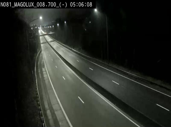 <h2>Webcam sur la N81 (E411) à hauteur de la jonction avec la N883. Vue orientée vers Arlon</h2>