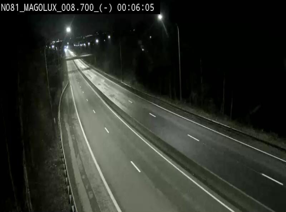 <h2>Webcam sur la N81 (E411) à hauteur de la jonction avec la N883. Vue orientée vers Arlon</h2>