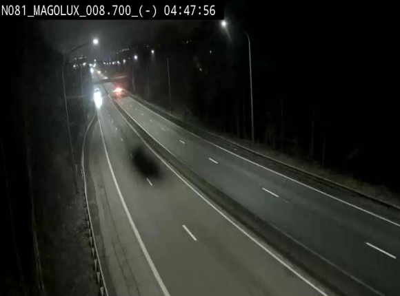 <h2>Webcam sur la N81 (E411) à hauteur de la jonction avec la N883. Vue orientée vers Arlon</h2>