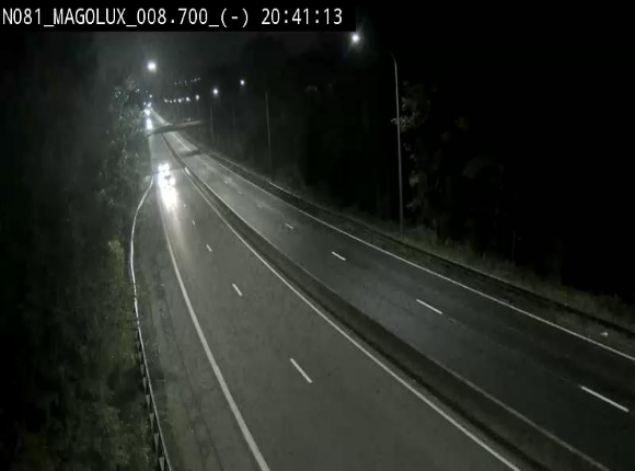 <h2>Webcam sur la N81 (E411) à hauteur de la jonction avec la N883. Vue orientée vers Arlon</h2>