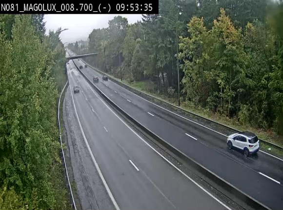 <h2>Webcam sur la N81 (E411) à hauteur de la jonction avec la N883. Vue orientée vers Arlon</h2>