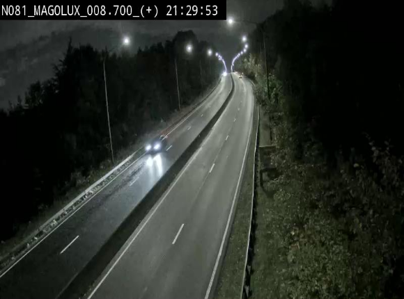 <h2>Webcam sur la N81 (E411) à hauteur de la jonction avec la N883. Vue orientée vers Longwy</h2>
