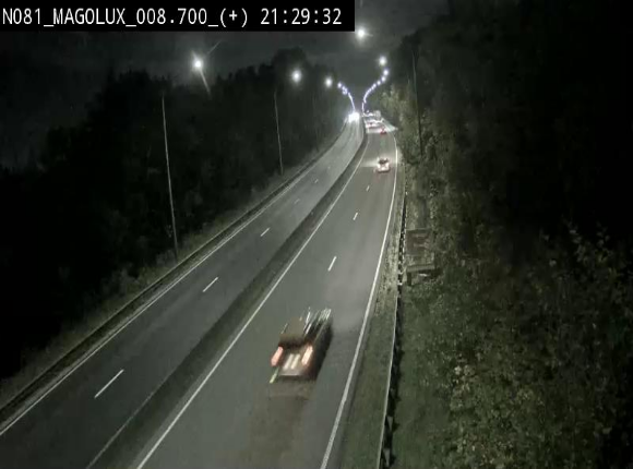 <h2>Webcam sur la N81 (E411) à hauteur de la jonction avec la N883. Vue orientée vers Longwy</h2>