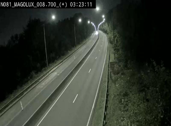 <h2>Webcam sur la N81 (E411) à hauteur de la jonction avec la N883. Vue orientée vers Longwy</h2>