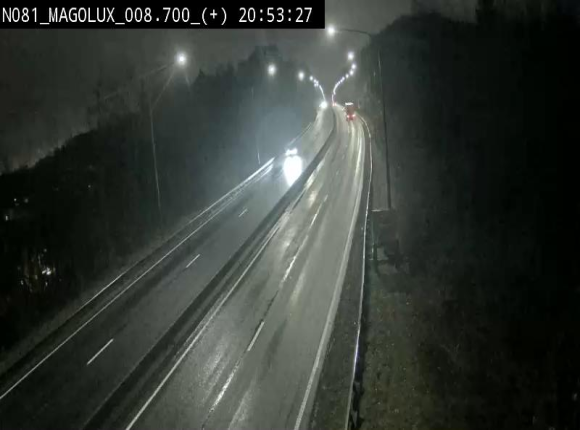 <h2>Webcam sur la N81 (E411) à hauteur de la jonction avec la N883. Vue orientée vers Longwy</h2>
