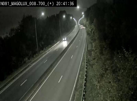 <h2>Webcam sur la N81 (E411) à hauteur de la jonction avec la N883. Vue orientée vers Longwy</h2>