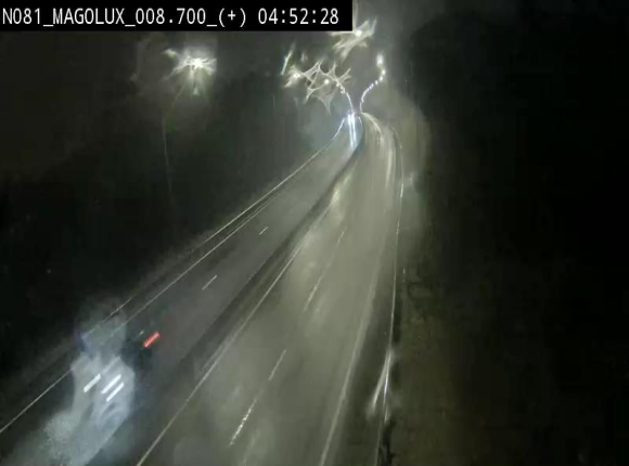 <h2>Webcam sur la N81 (E411) à hauteur de la jonction avec la N883. Vue orientée vers Longwy</h2>
