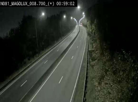 <h2>Webcam sur la N81 (E411) à hauteur de la jonction avec la N883. Vue orientée vers Longwy</h2>