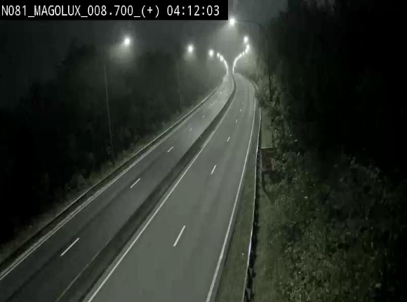 <h2>Webcam sur la N81 (E411) à hauteur de la jonction avec la N883. Vue orientée vers Longwy</h2>