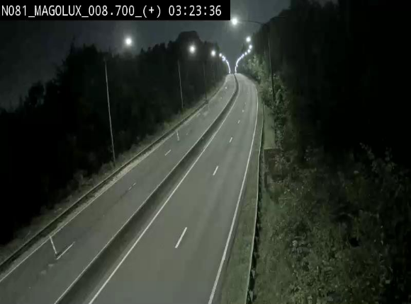 <h2>Webcam sur la N81 (E411) à hauteur de la jonction avec la N883. Vue orientée vers Longwy</h2>