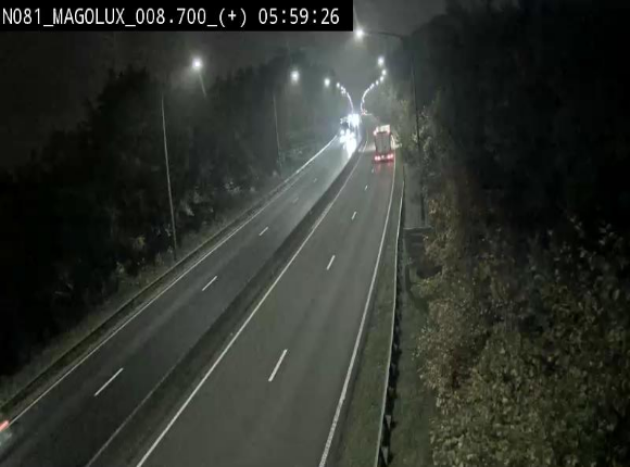 <h2>Webcam sur la N81 (E411) à hauteur de la jonction avec la N883. Vue orientée vers Longwy</h2>