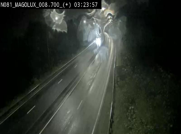 <h2>Webcam sur la N81 (E411) à hauteur de la jonction avec la N883. Vue orientée vers Longwy</h2>