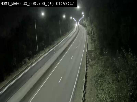 <h2>Webcam sur la N81 (E411) à hauteur de la jonction avec la N883. Vue orientée vers Longwy</h2>