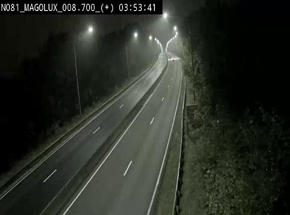 <h2>Webcam sur la N81 (E411) à hauteur de la jonction avec la N883. Vue orientée vers Longwy</h2>