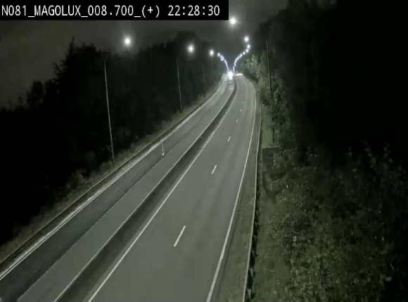 <h2>Webcam sur la N81 (E411) à hauteur de la jonction avec la N883. Vue orientée vers Longwy</h2>