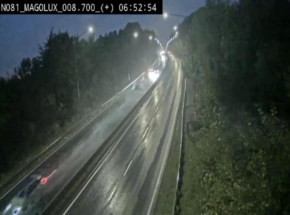 <h2>Webcam sur la N81 (E411) à hauteur de la jonction avec la N883. Vue orientée vers Longwy</h2>