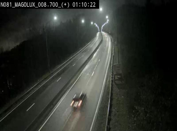 <h2>Webcam sur la N81 (E411) à hauteur de la jonction avec la N883. Vue orientée vers Longwy</h2>