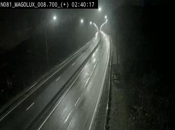 Webcam sur la N81 (E411) à hauteur de la jonction avec la N883. Vue orientée vers Longwy