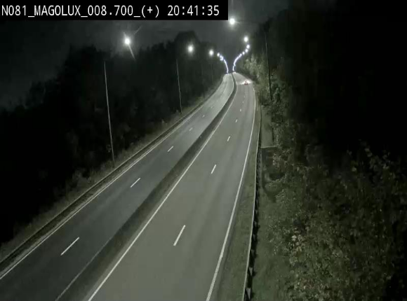 <h2>Webcam sur la N81 (E411) à hauteur de la jonction avec la N883. Vue orientée vers Longwy</h2>