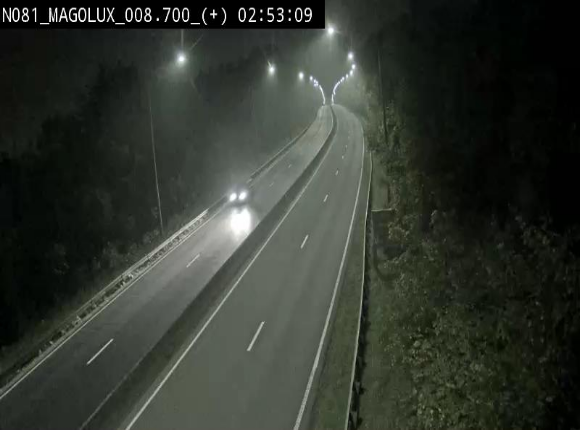 <h2>Webcam sur la N81 (E411) à hauteur de la jonction avec la N883. Vue orientée vers Longwy</h2>