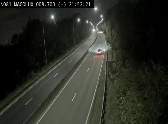 <h2>Webcam sur la N81 (E411) à hauteur de la jonction avec la N883. Vue orientée vers Longwy</h2>